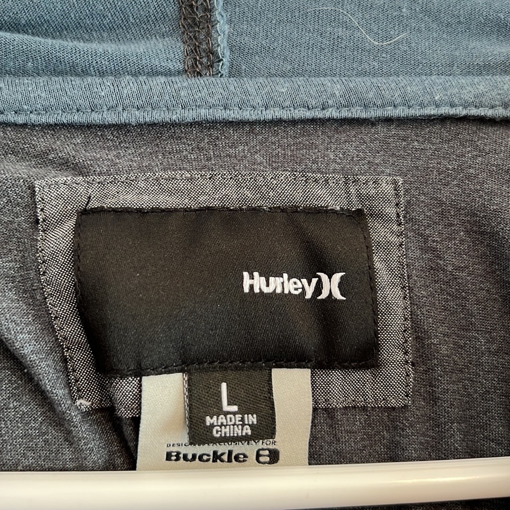 Hurley Men’s long sleeve hooded shirt size L - Picture 3 of 3